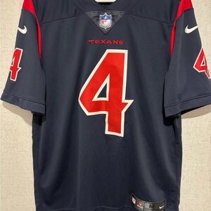 NFL Houston Texans Navy & Red #4 Football Jersey by Nike